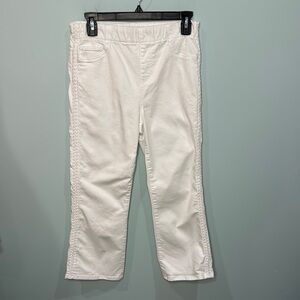 Liverpool Jeans white denim straight leg braided detail Size 6/28